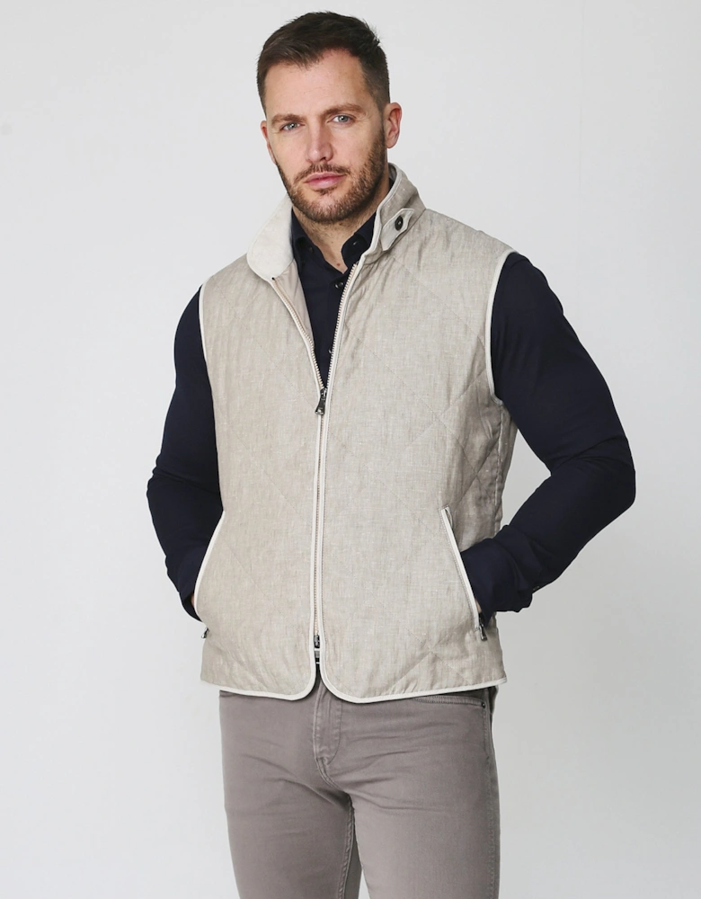 Linen Quilted Gilet