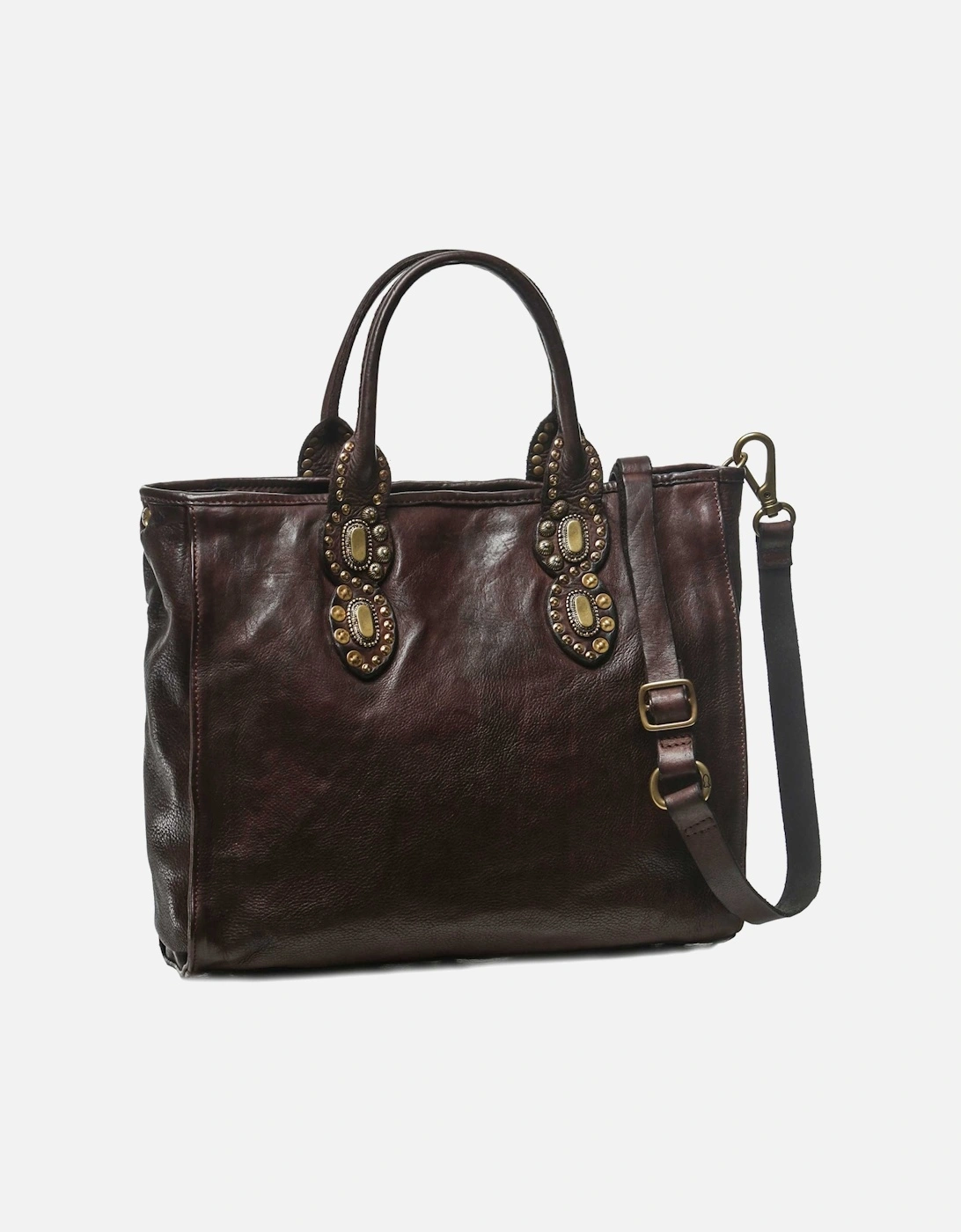 Leather Studded Shopper Bag