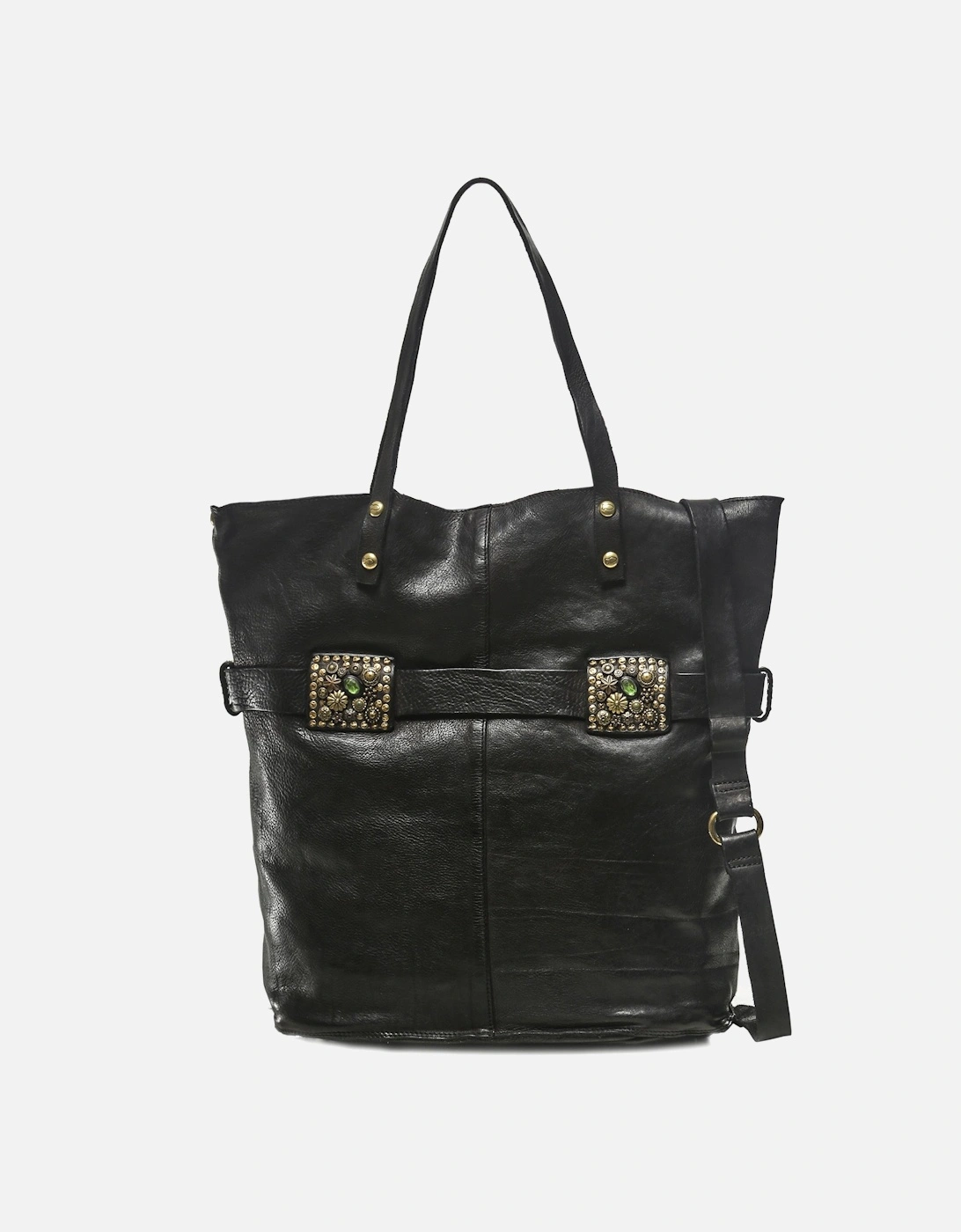 Studded Leather Shopper Bag, 7 of 6
