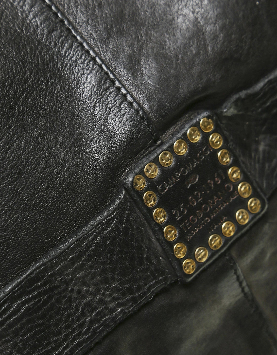 Studded Leather Shopper Bag