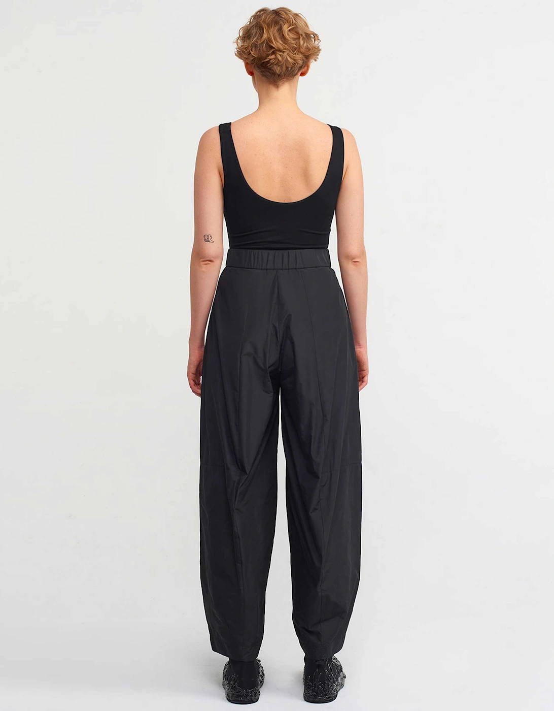 High Waisted Taffeta Trousers