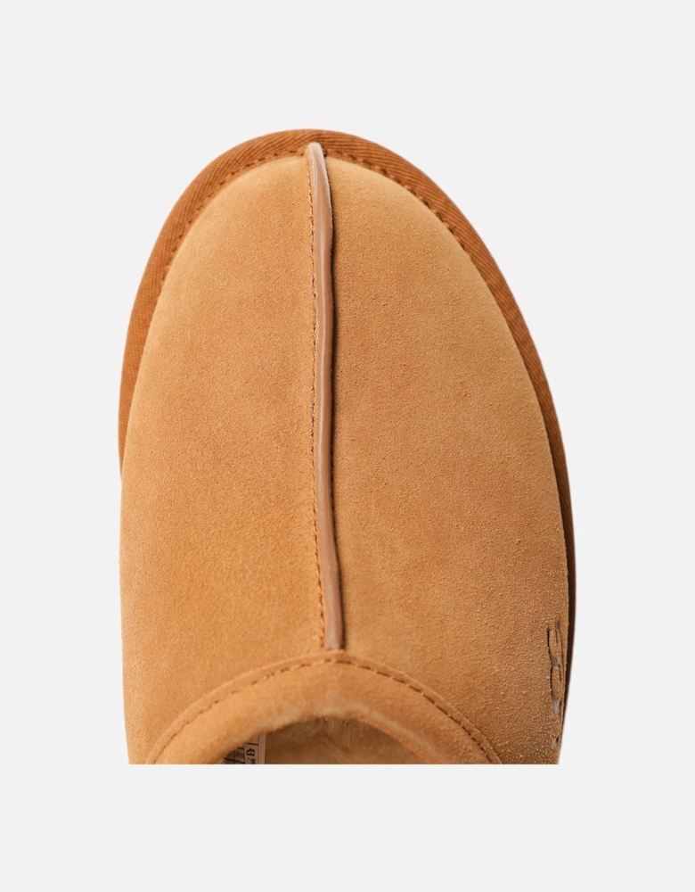 Suede Sheepskin Scuff Slippers