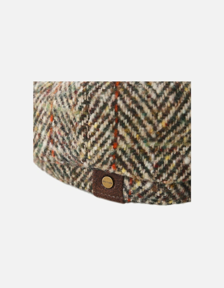 Virgin Wool Herringbone Hatteras Cap