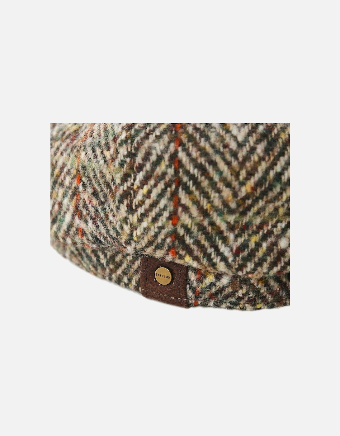 Virgin Wool Herringbone Hatteras Cap