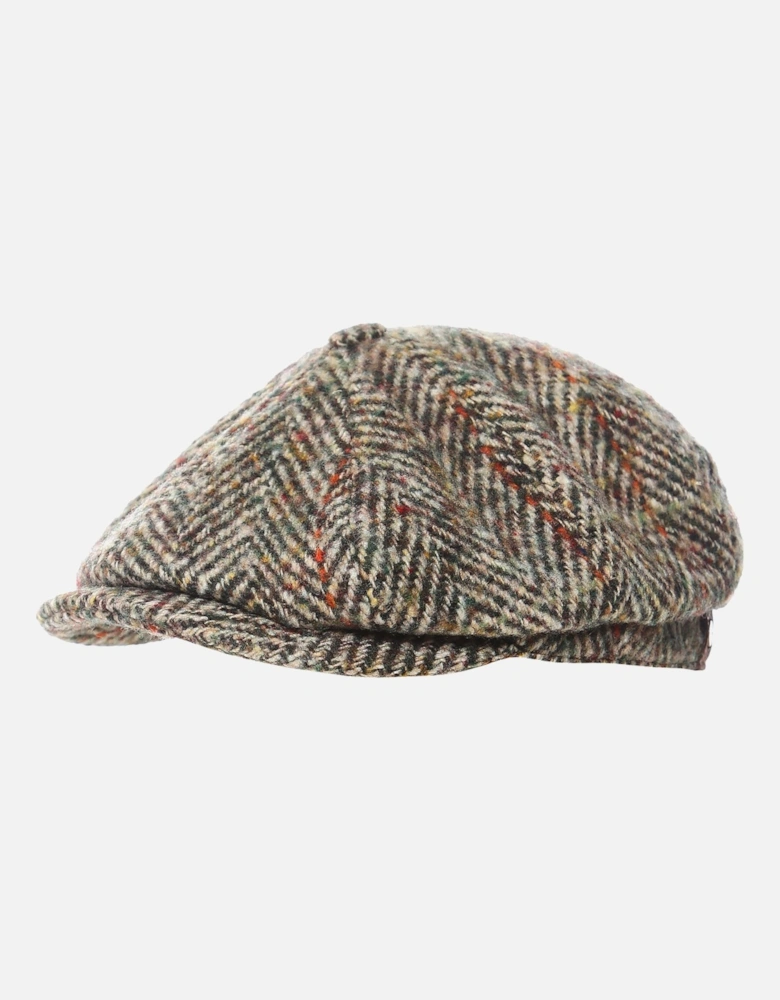 Virgin Wool Herringbone Hatteras Cap