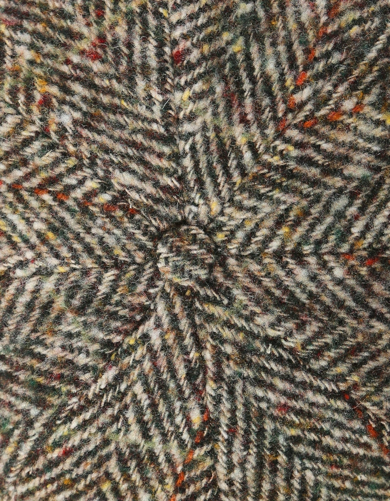 Virgin Wool Herringbone Hatteras Cap