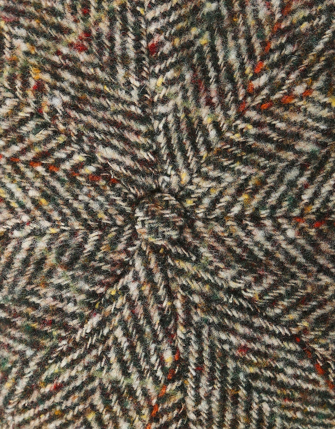 Virgin Wool Herringbone Hatteras Cap