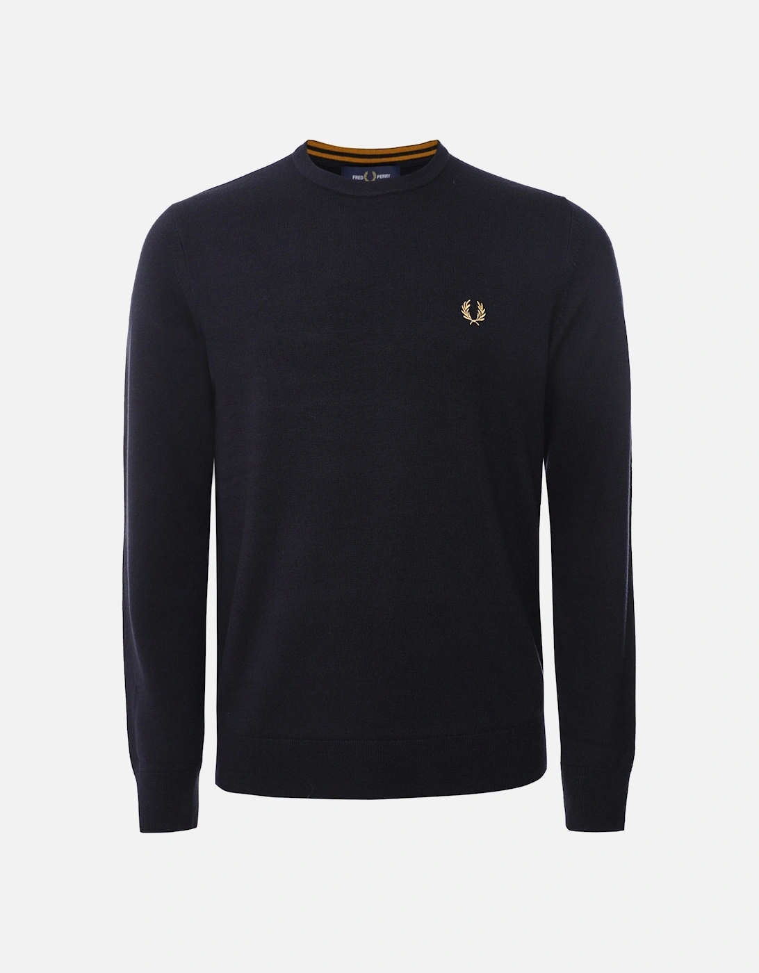 Fred Perry Men's Navy Crew Neck Jumper - : 42 Extra Large