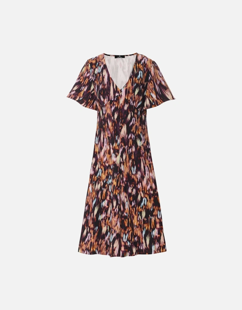 Abstract Floral Dress