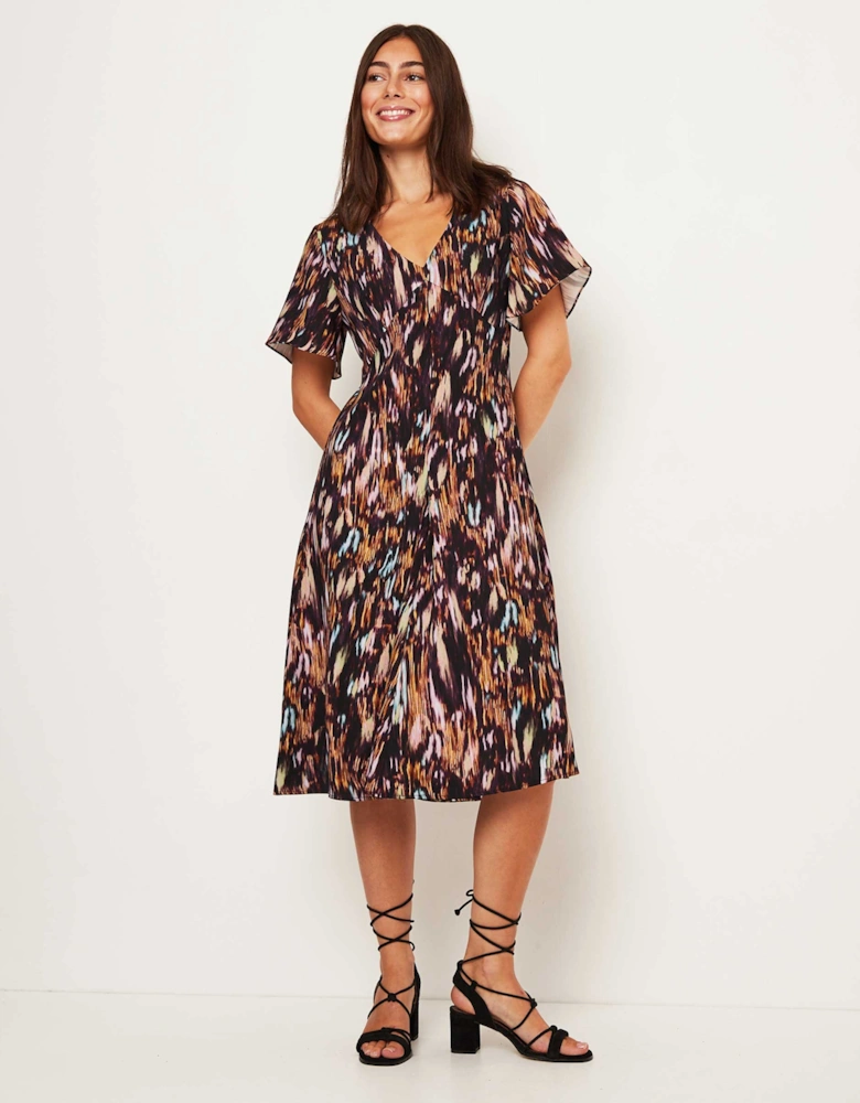 Abstract Floral Dress