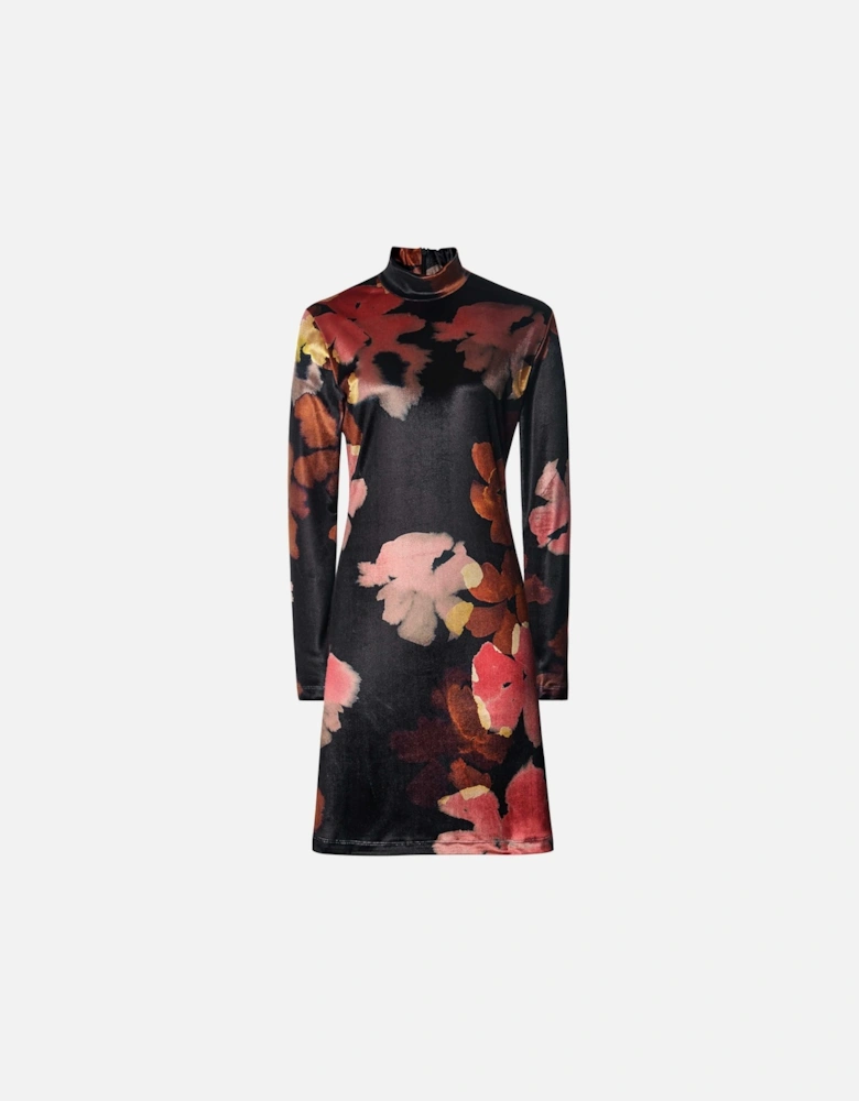 Floral Turtleneck Dress
