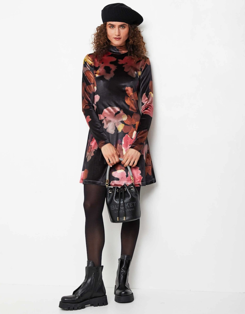 Floral Turtleneck Dress