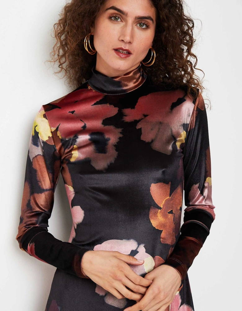 Floral Turtleneck Dress