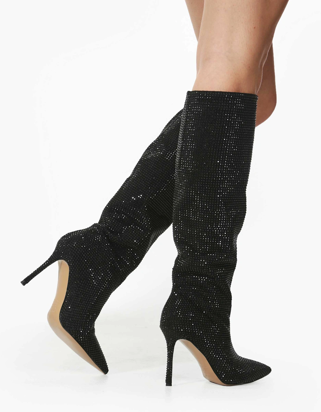 Sequin Bossy High Boots