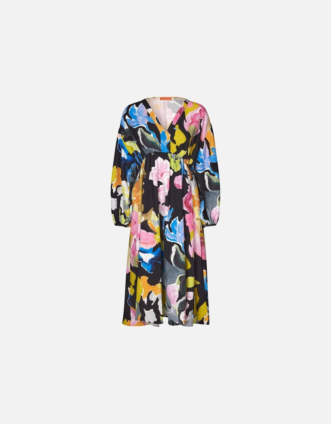 Veroma Abstract Floral Midi Dress, 4 of 3