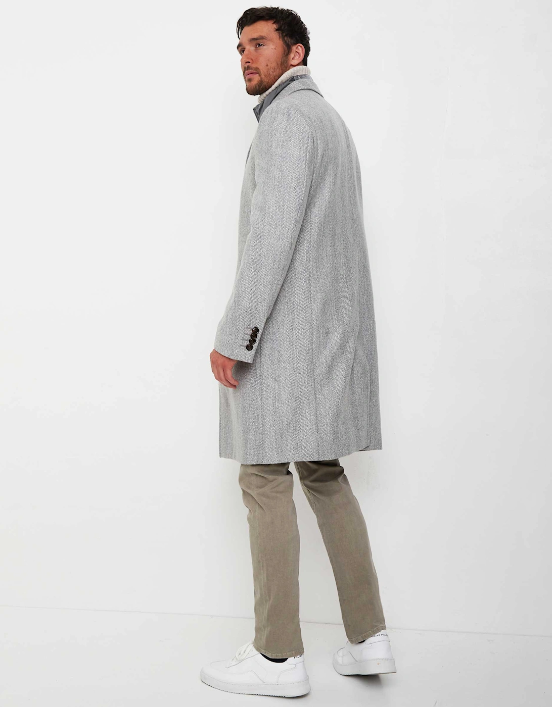 Herringbone Bib Overcoat