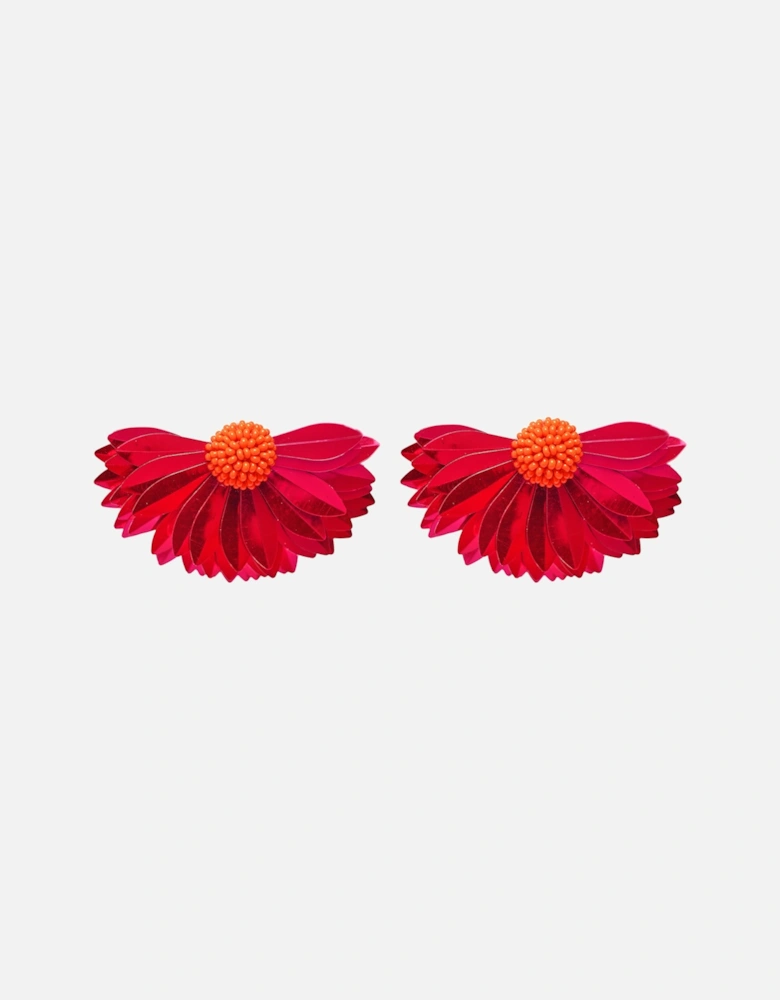 Sequined Marigold Earrings