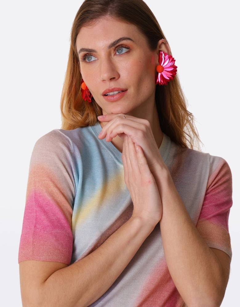 Sequined Marigold Earrings