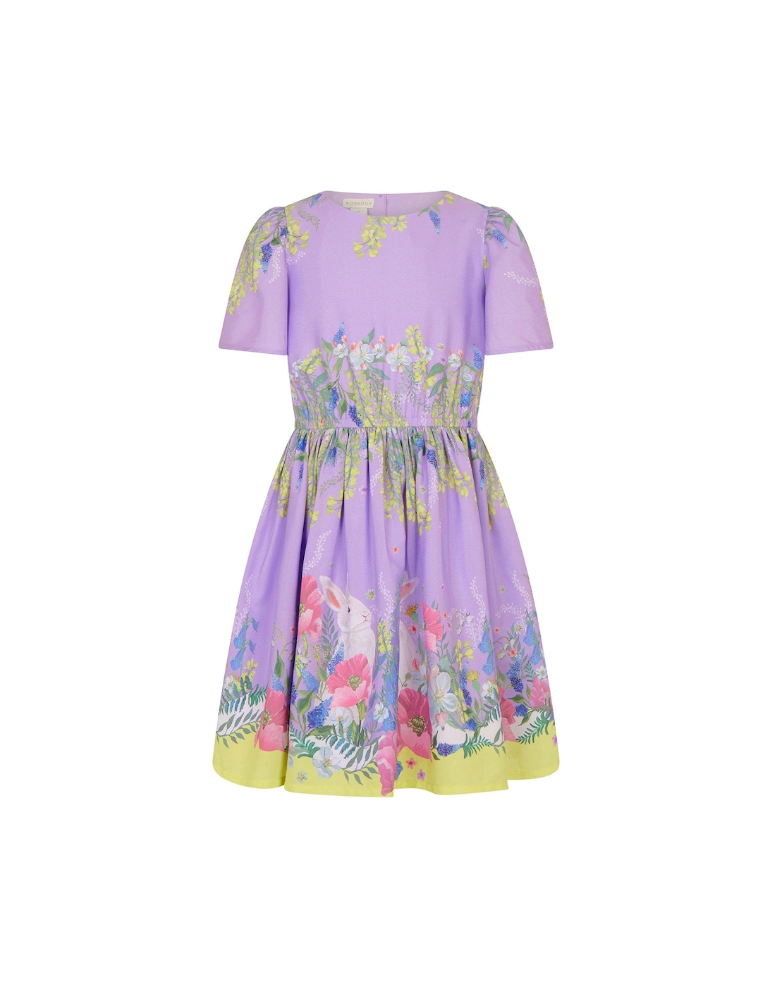 Girls Bunny Border Dress - Lilac, 2 of 1