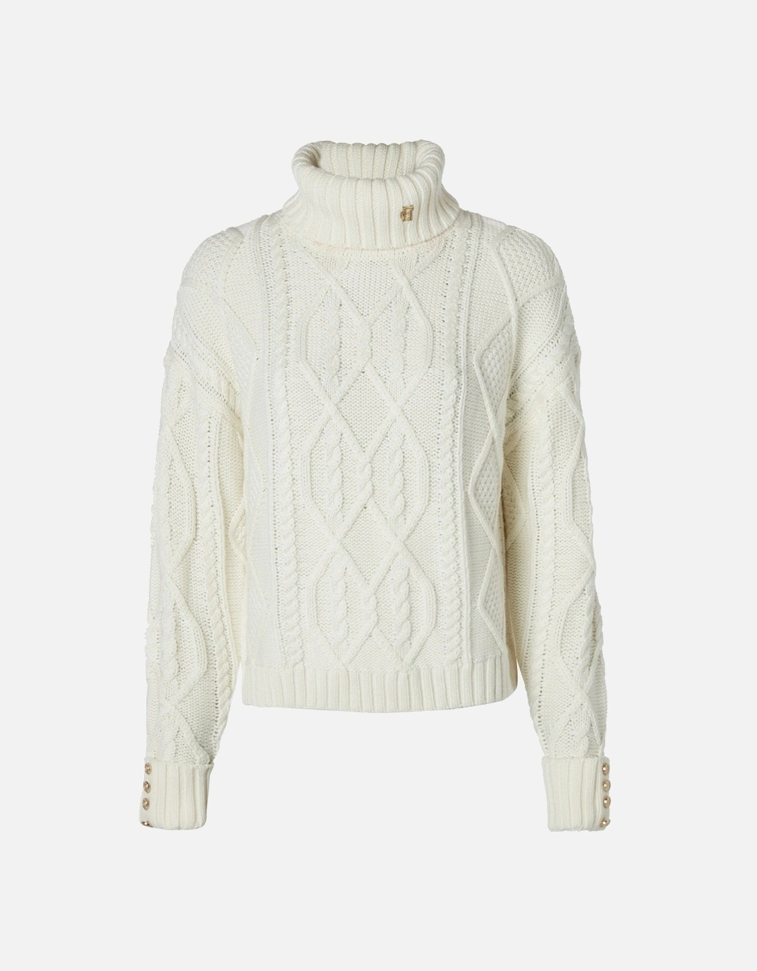Noveli Cable Knit Roll Neck Jumper, 5 of 4
