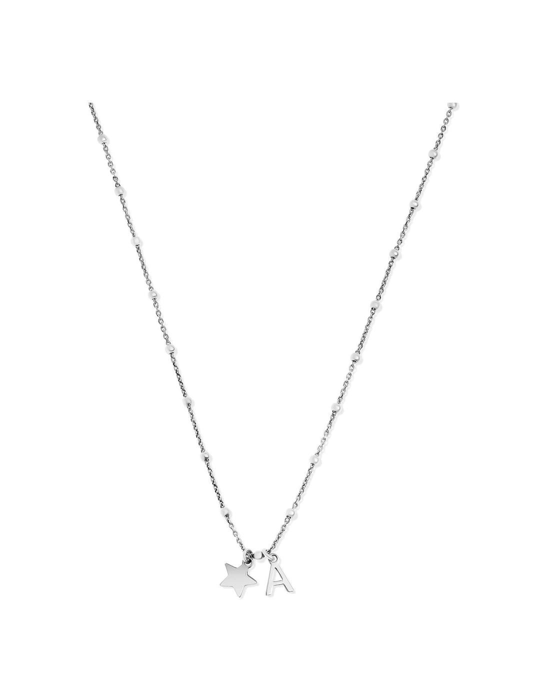 Sterling Silver Initial Star Charm Necklace 45cm, 3 of 2