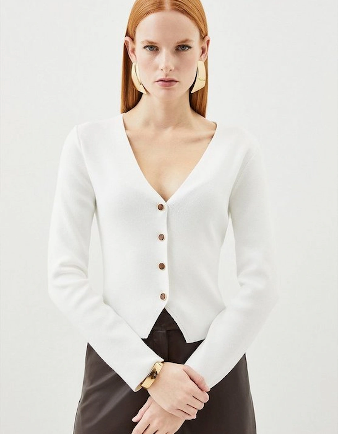 Compact Knit Wool Look Top, 5 of 4