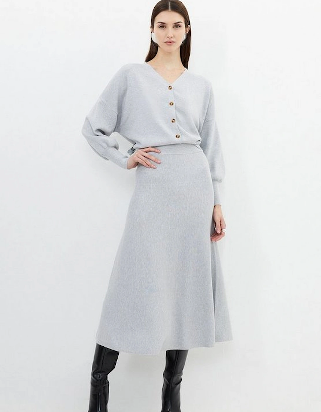 Premium Wool Knit Midaxi Skirt, 5 of 4