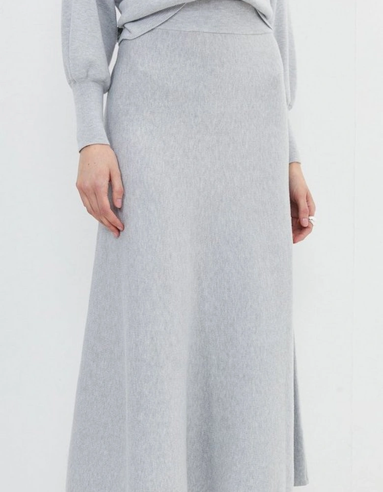 Premium Wool Knit Midaxi Skirt