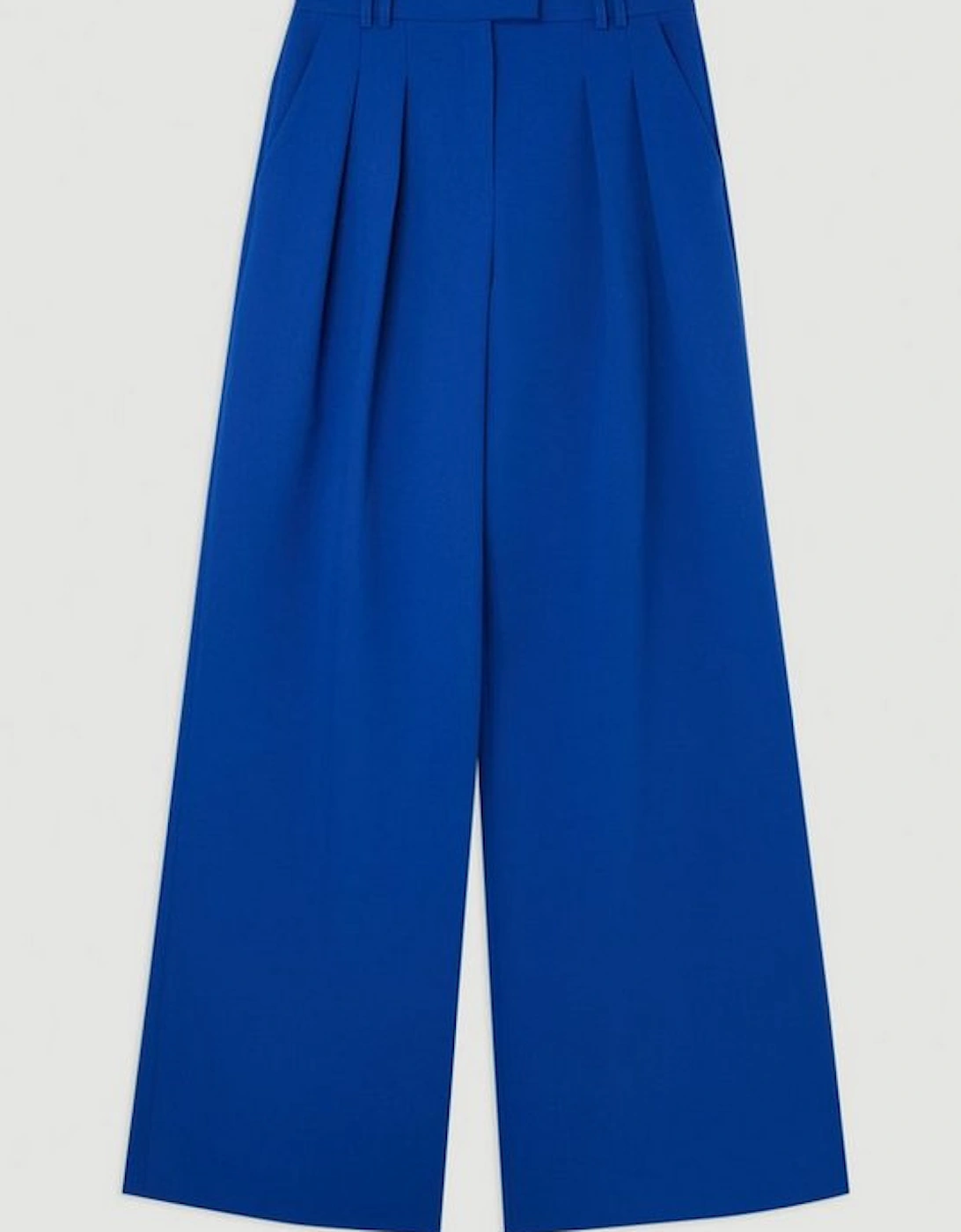 Clean Tailored Pleated Wide Leg Trousers