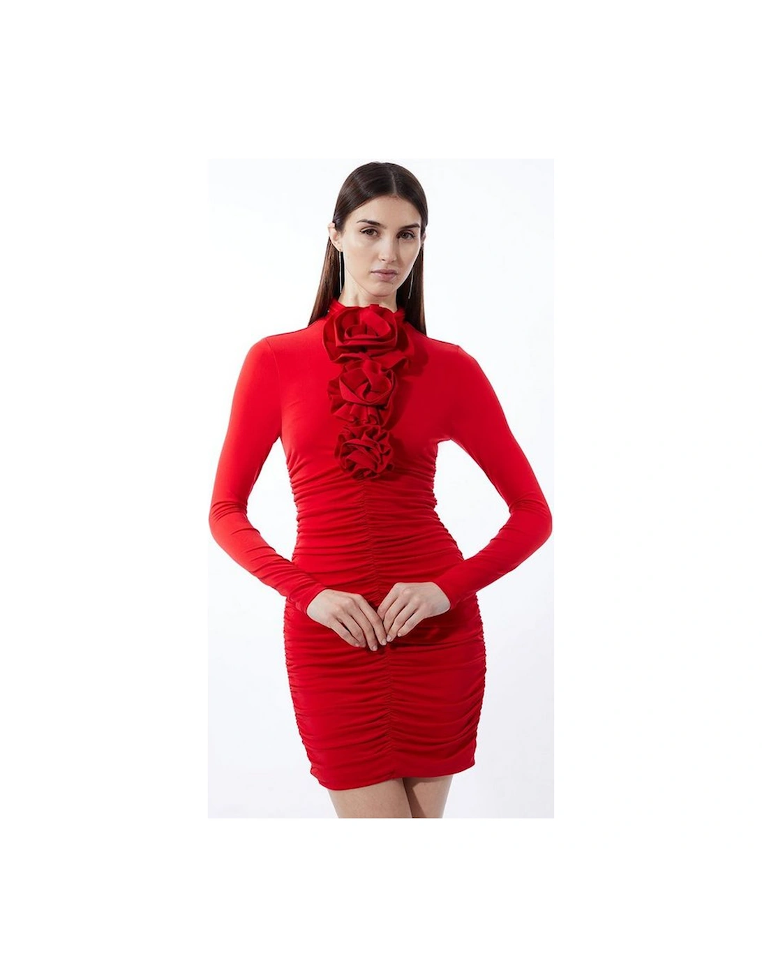 Contrast Jersey Rosette Mini Dress, 5 of 4