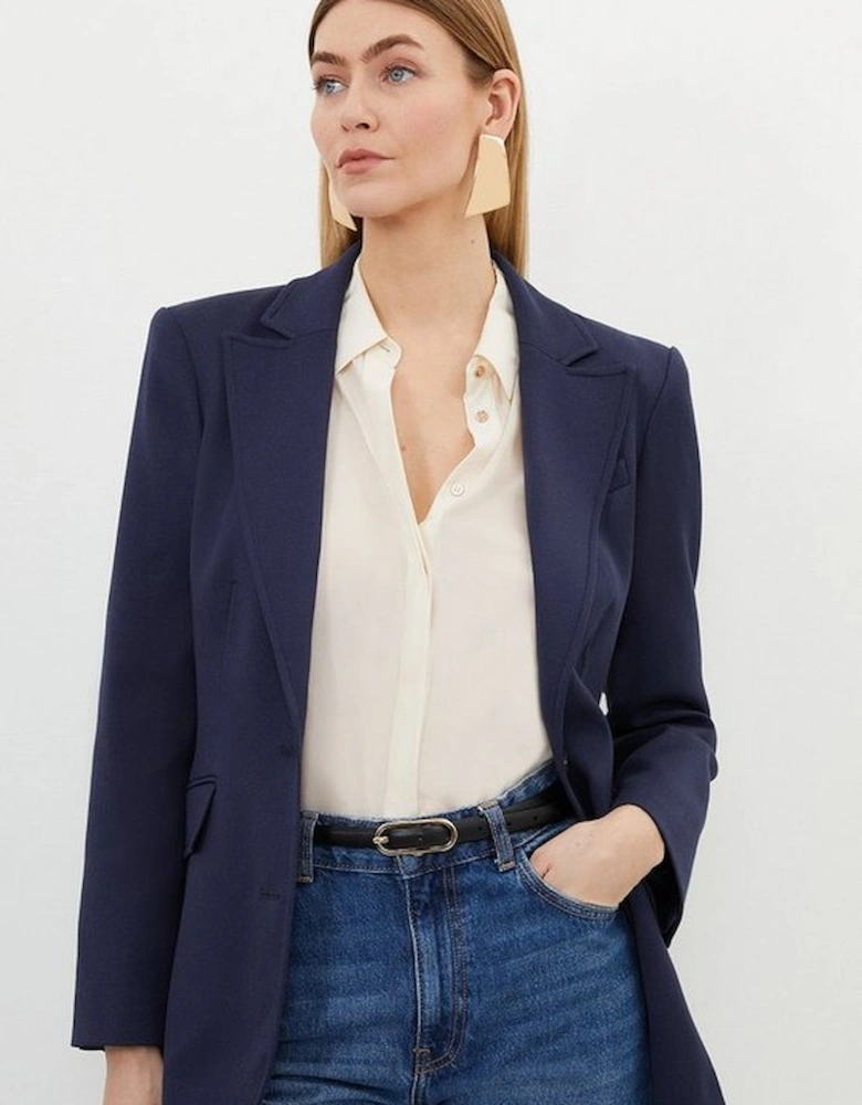 Relaxed Tailored Single Breasted Blazer