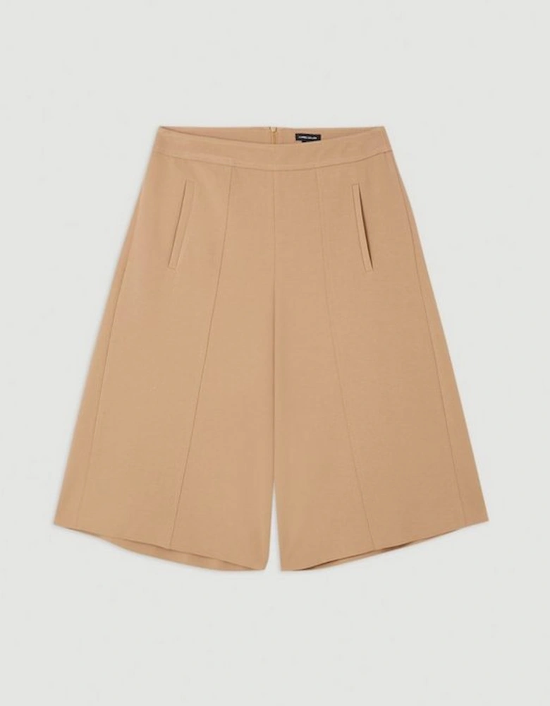 Compact Stretch Stitch Detail Tailored Walking Shorts