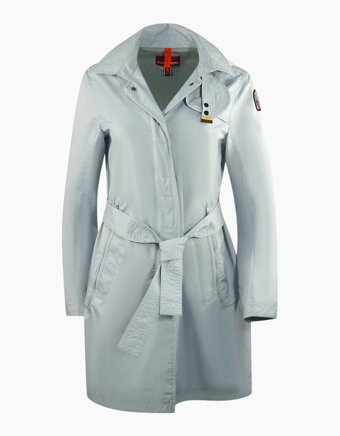 Women's Parajumpers Avery Vapur Blue Hooded Trench Jacket - Size: 10/8