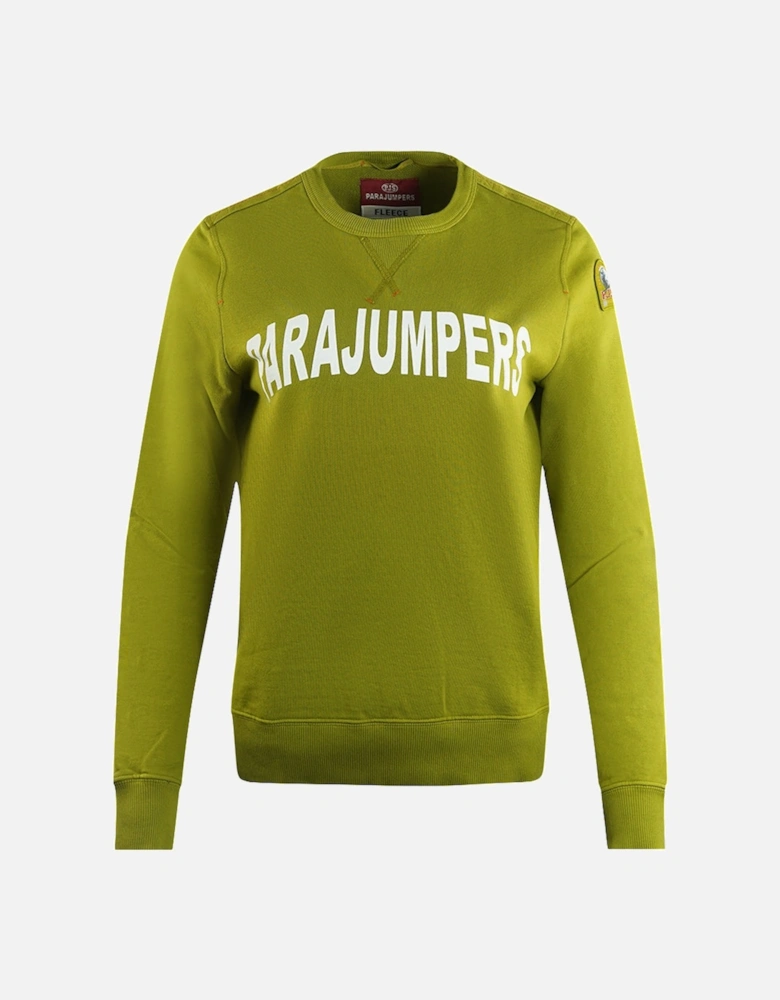 Bianca Large Brand Logo Green Jumper