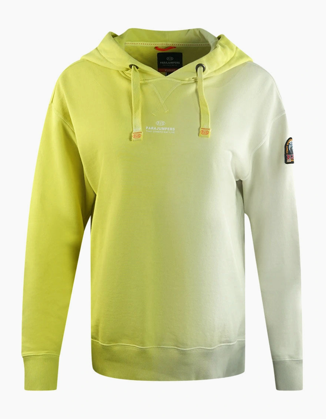 Parajumpers Women's Parajumpers Cher Shaded Brand Logo Faded Yellow Hoodie