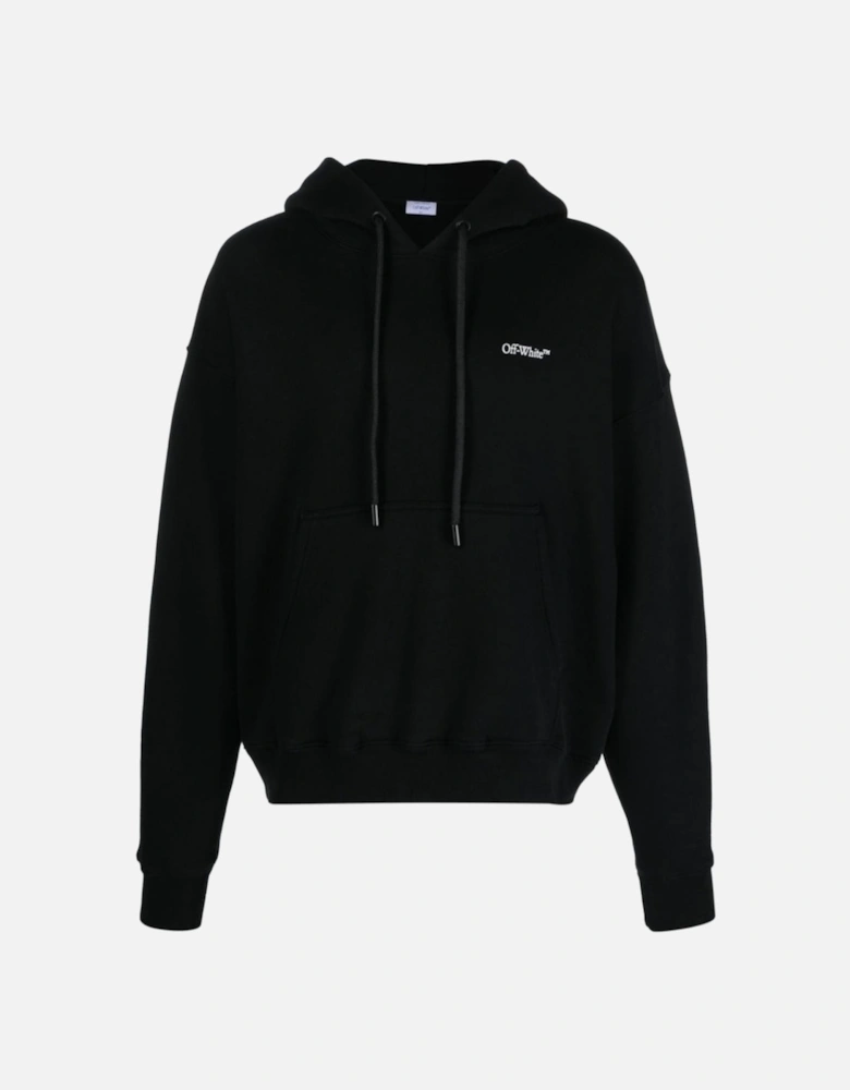 Scratch Arrow Design Skate Fit Black Hoodie