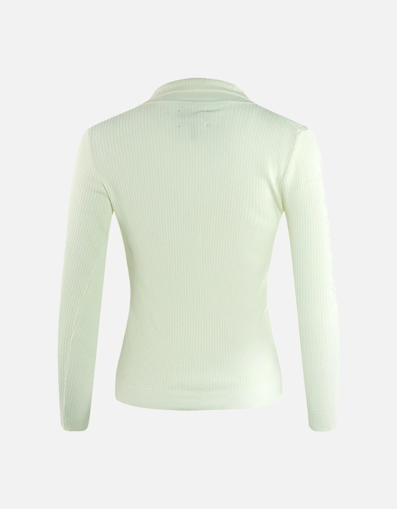 Caris Purity Long Sleeved White Polo Shirt