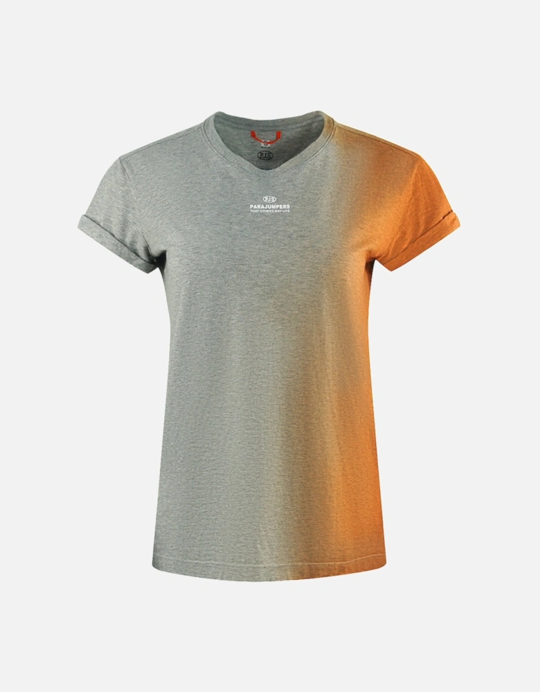 Shaded Tee Orange & Grey Shaded T-Shirt