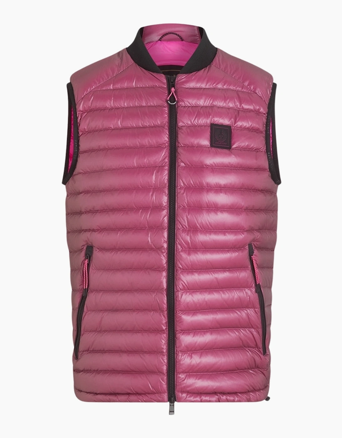Men's Belstaff Airframe Neon Shiny Pink Gilet Down Filled Jacket - Size: 48/Regular