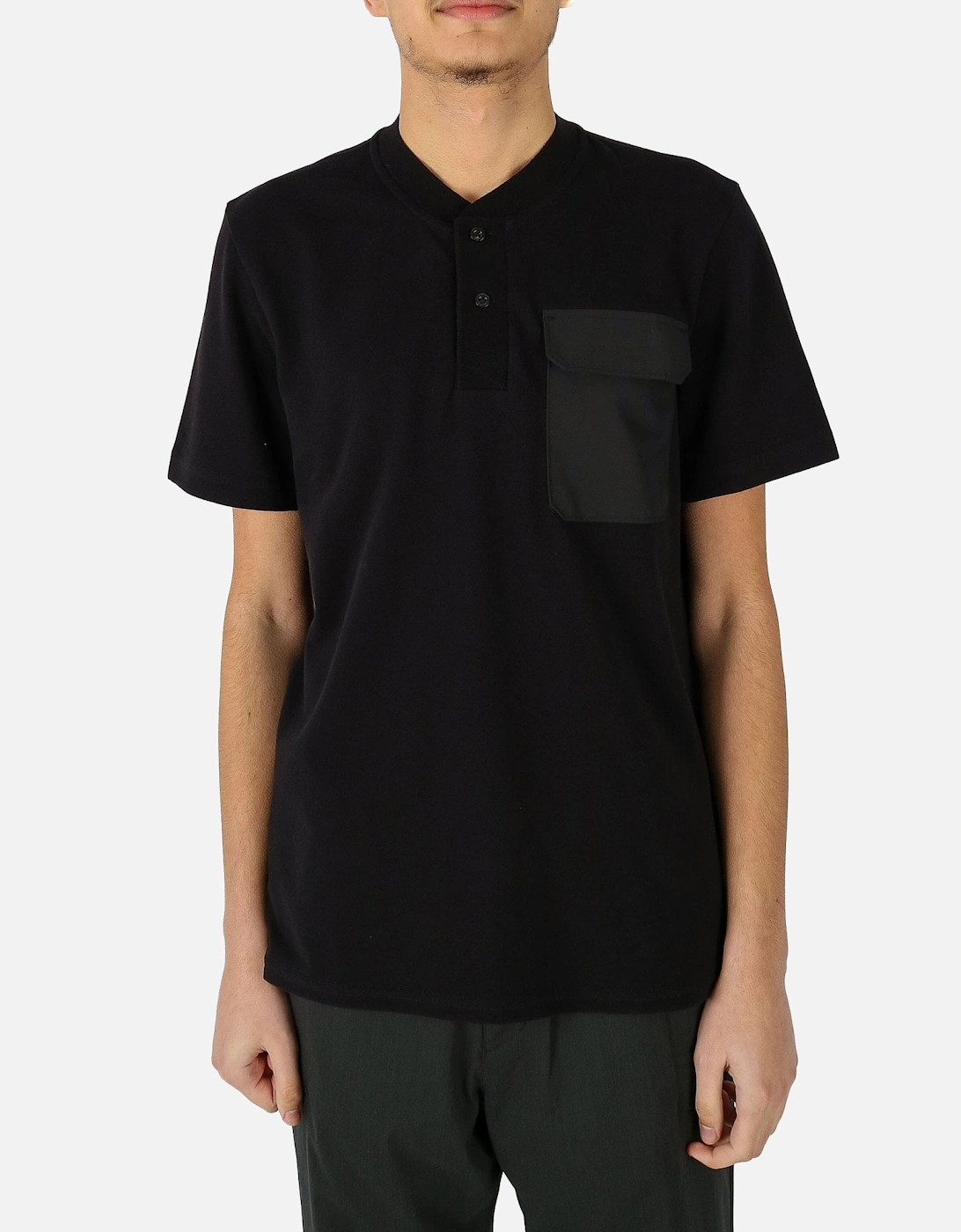 Maxime Granddad Collar Black Polo, 5 of 4