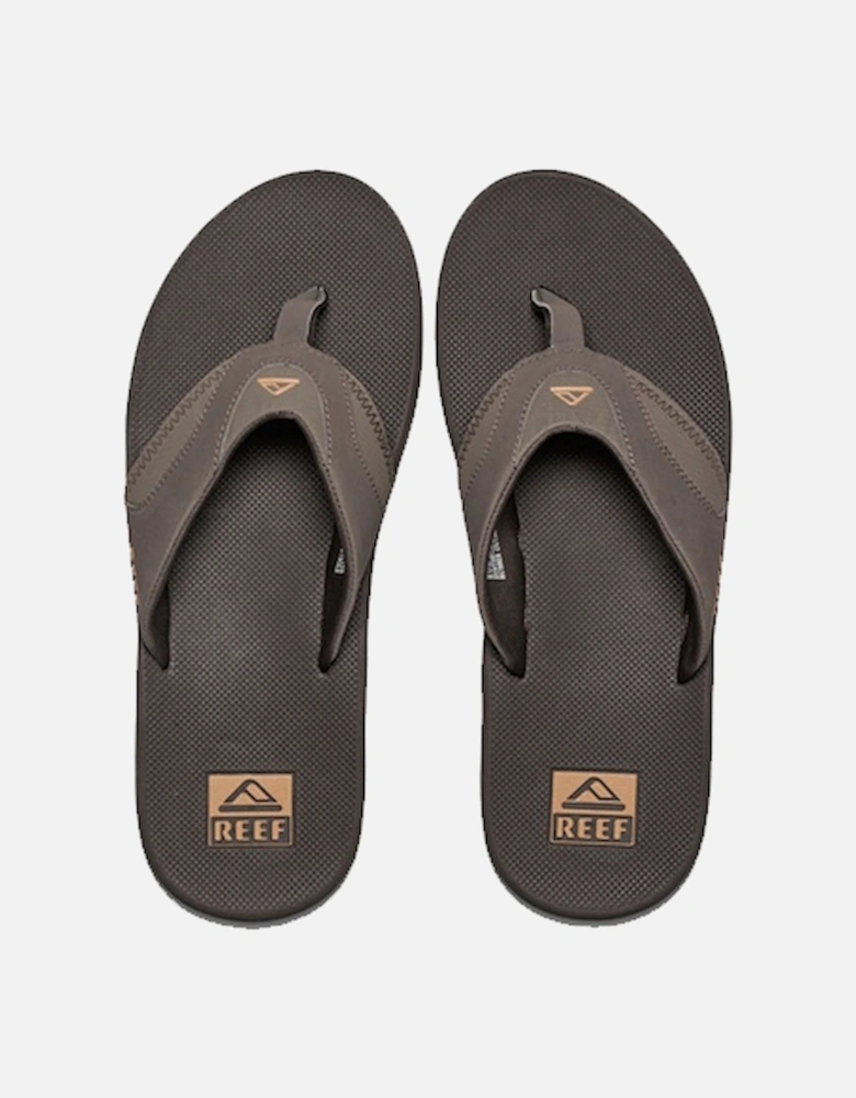 Men's Fanning Flip Flops Brown/Gum