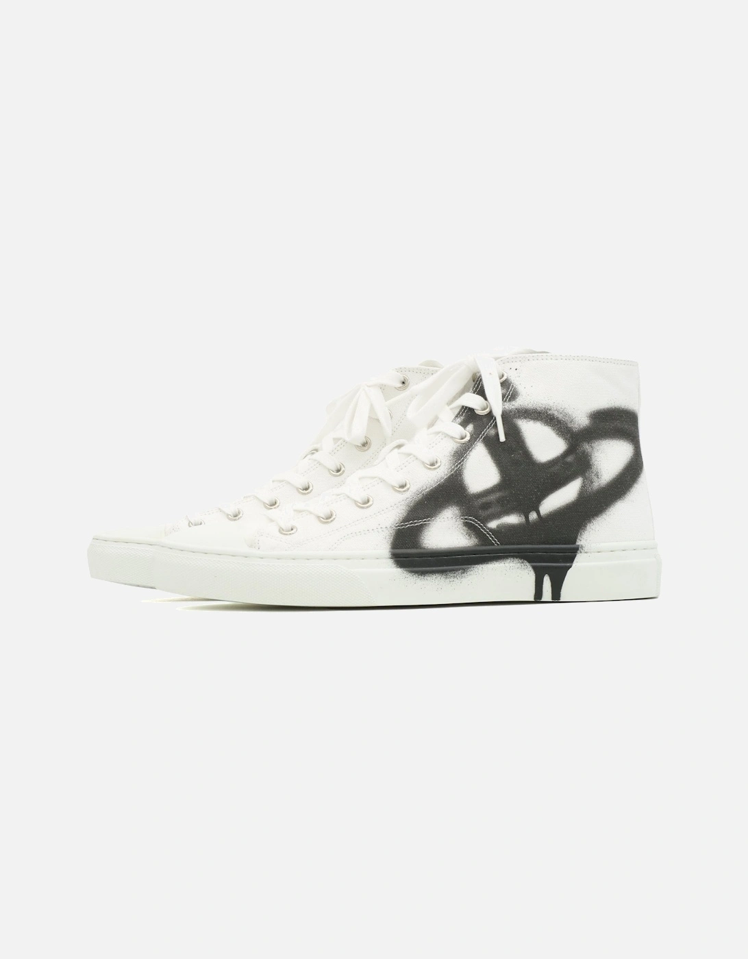 Plimsoll High Top White Trainer, 6 of 5