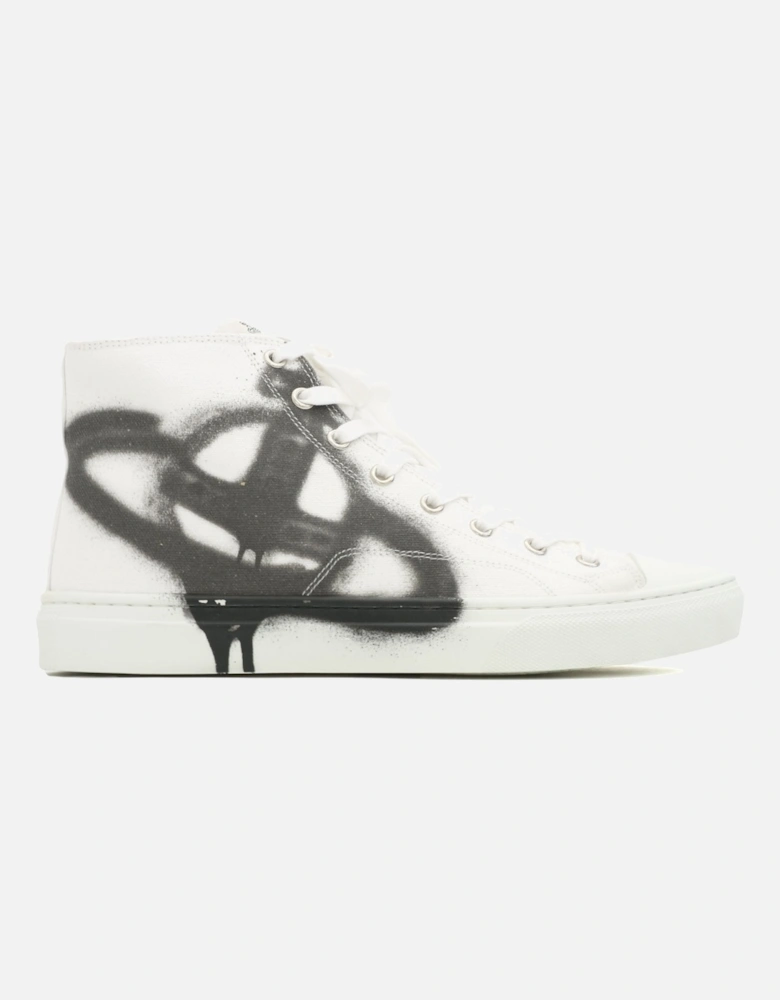 Plimsoll High Top White Trainer