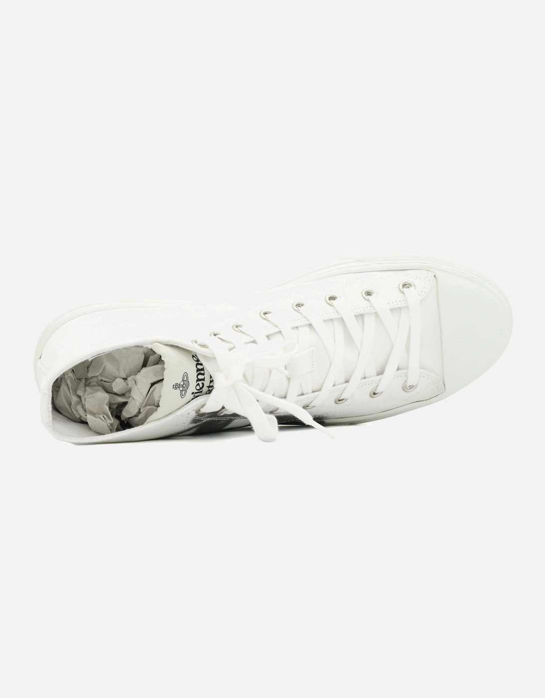 Plimsoll High Top White Trainer
