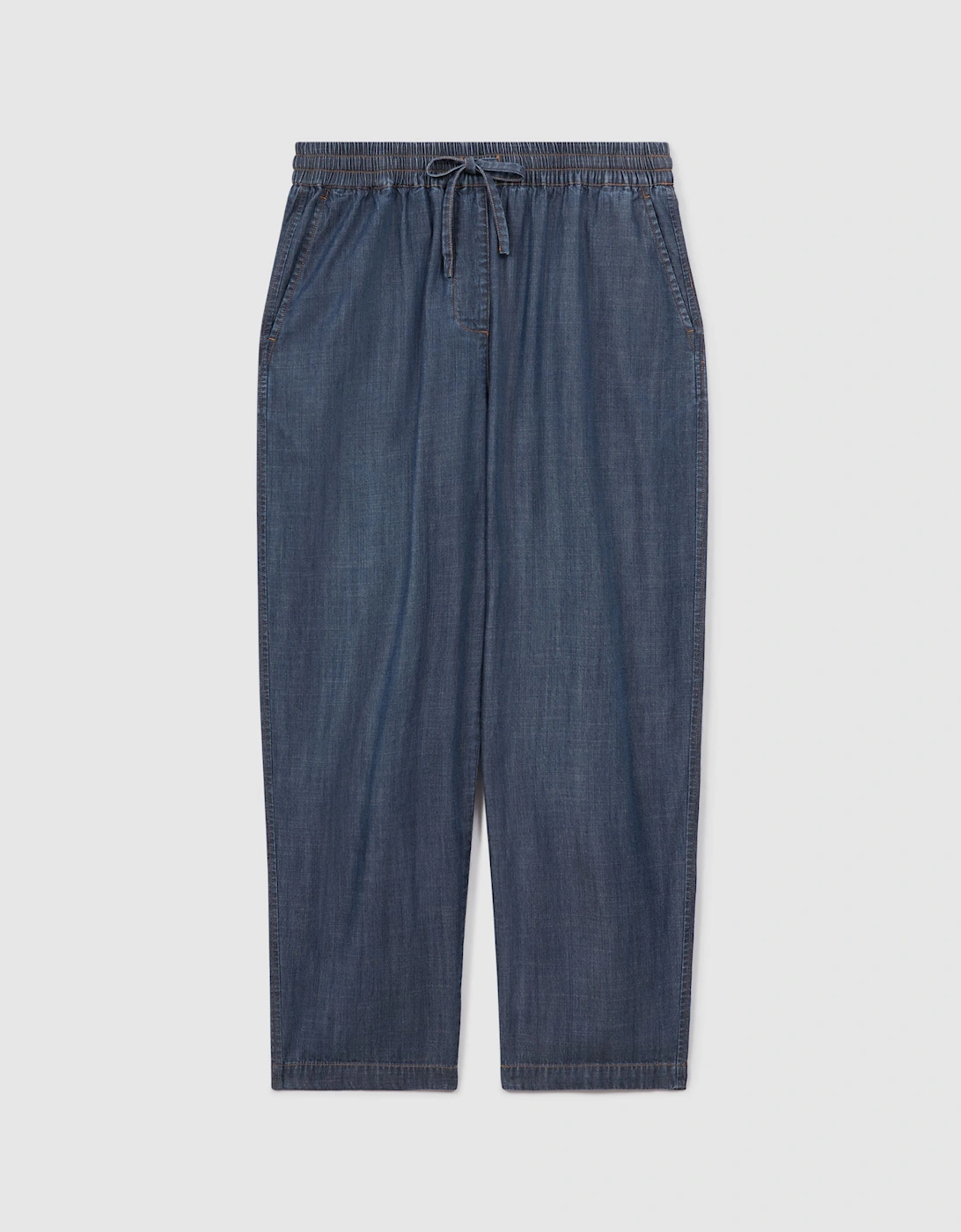 Denim Look Tapered Trousers, 2 of 1