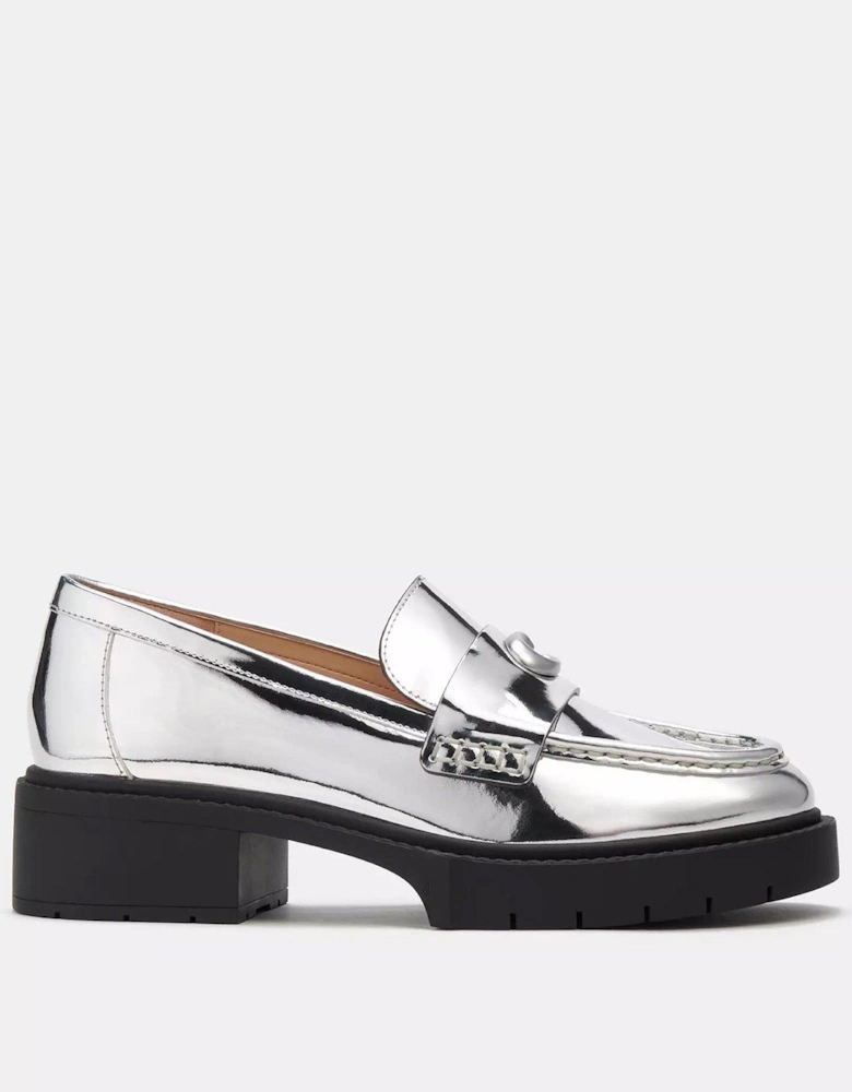 Leah Metallic Leather Loafer