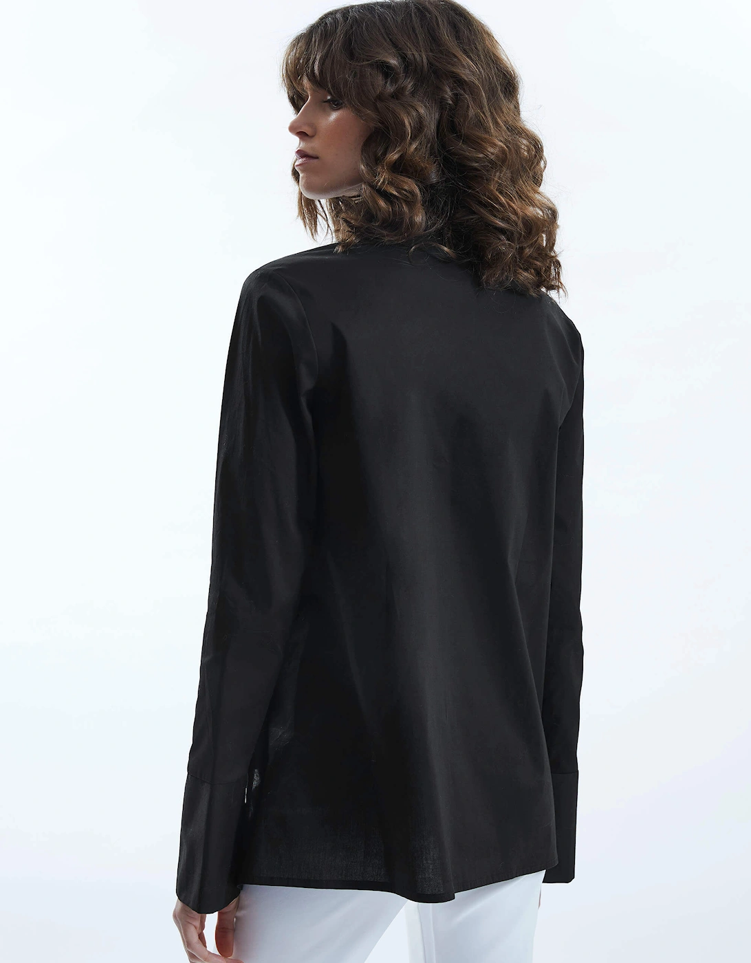 Pearl Detail Shirt Black