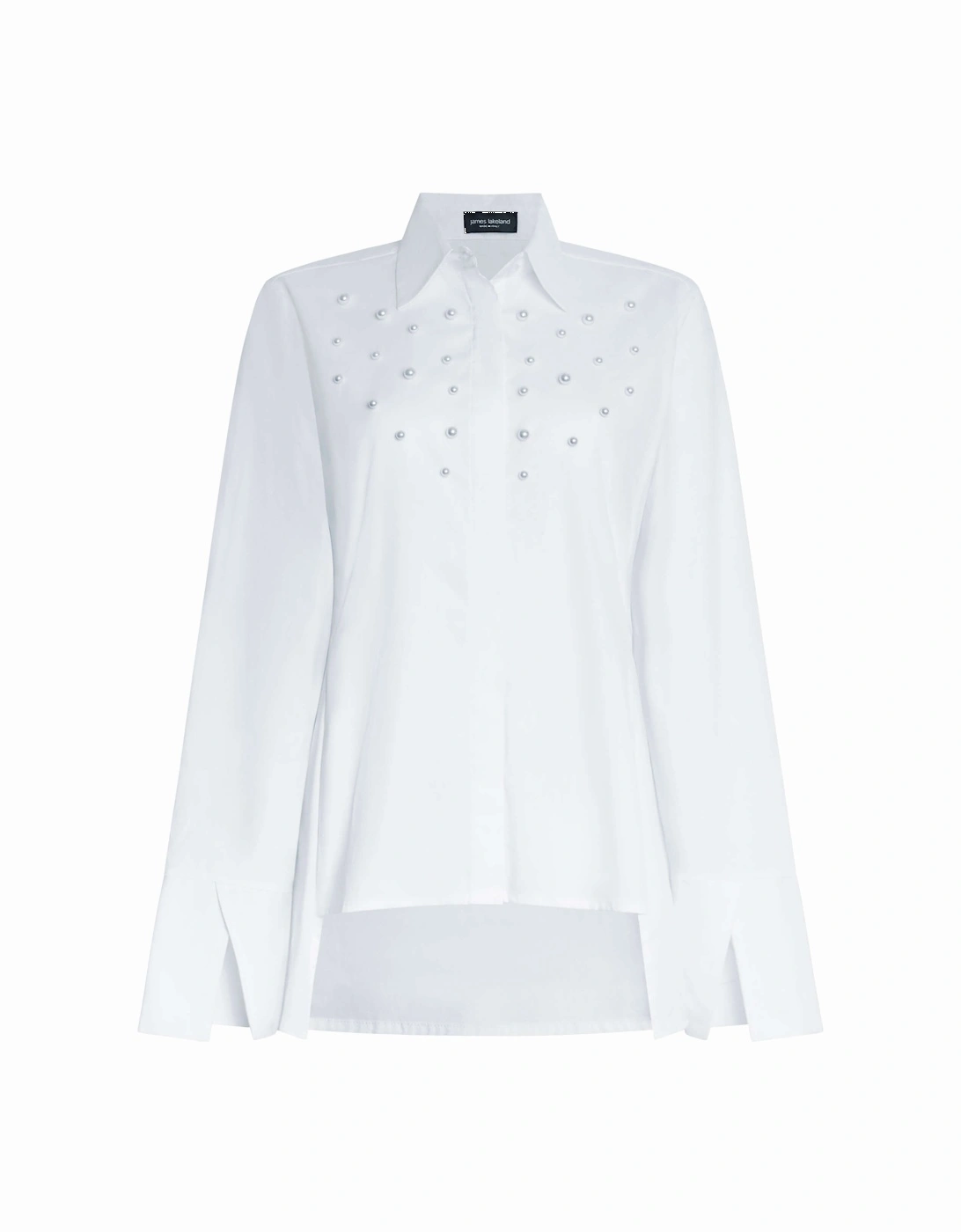 Pearl Detail Shirt White