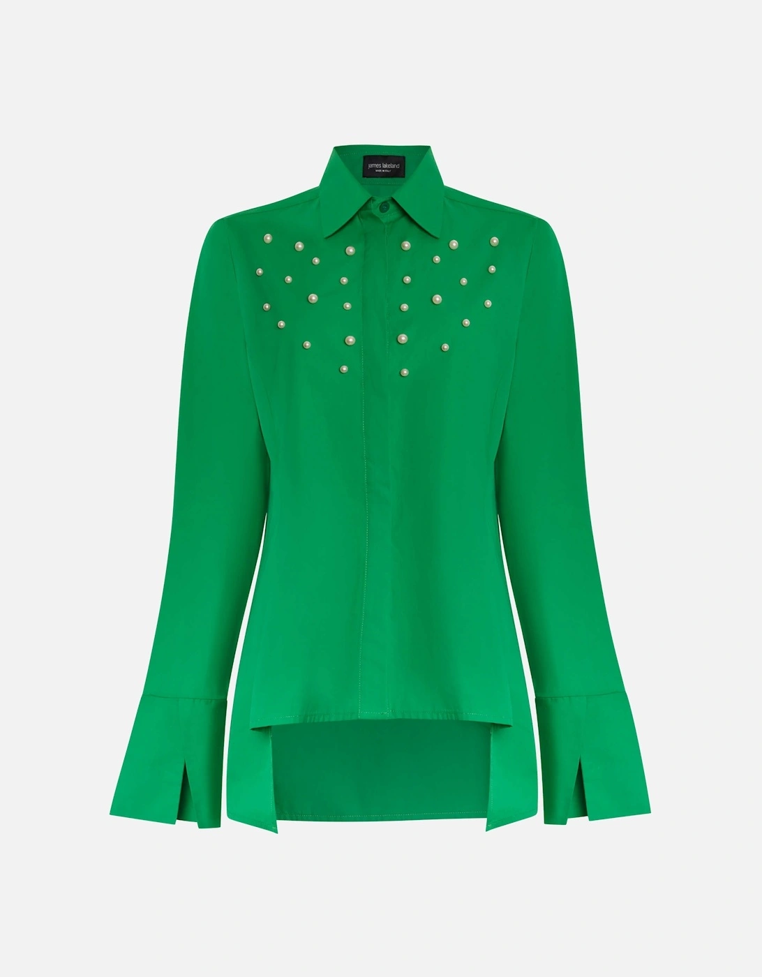 Pearl Detail Shirt Green