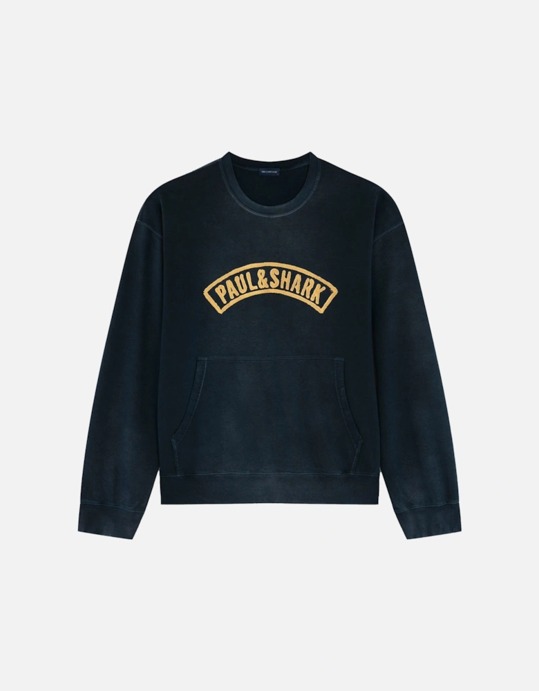 Vintage Cotton Sweatshirt Navy